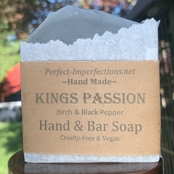 Hand Crafted Other - Kings Passion Birch and Black Pepper Hand Body and Bar Soap Handmade For Him